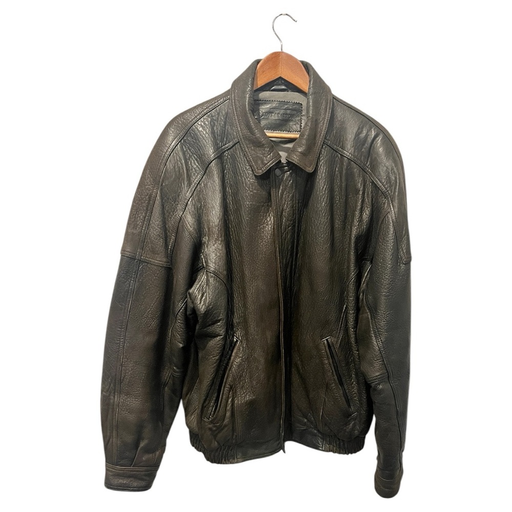 Men’s leather bomber jacket from Croft & Barrow